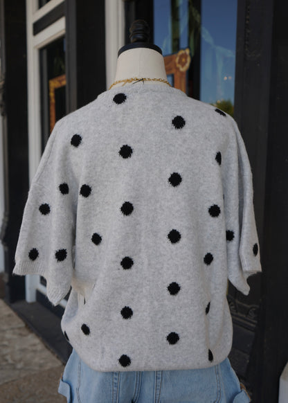 Lolly Polka Dot Short Sleeve Cardigan