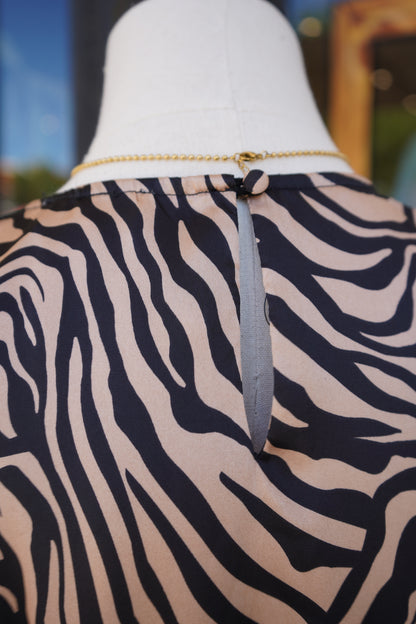 Kitty Zebra Smocked Tank