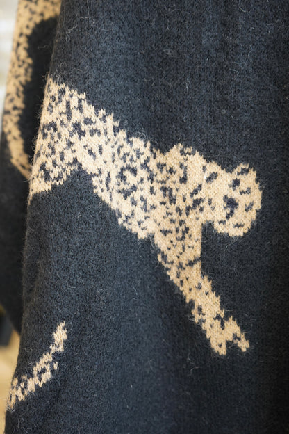 Hanna Cheetah Mockneck Sweater