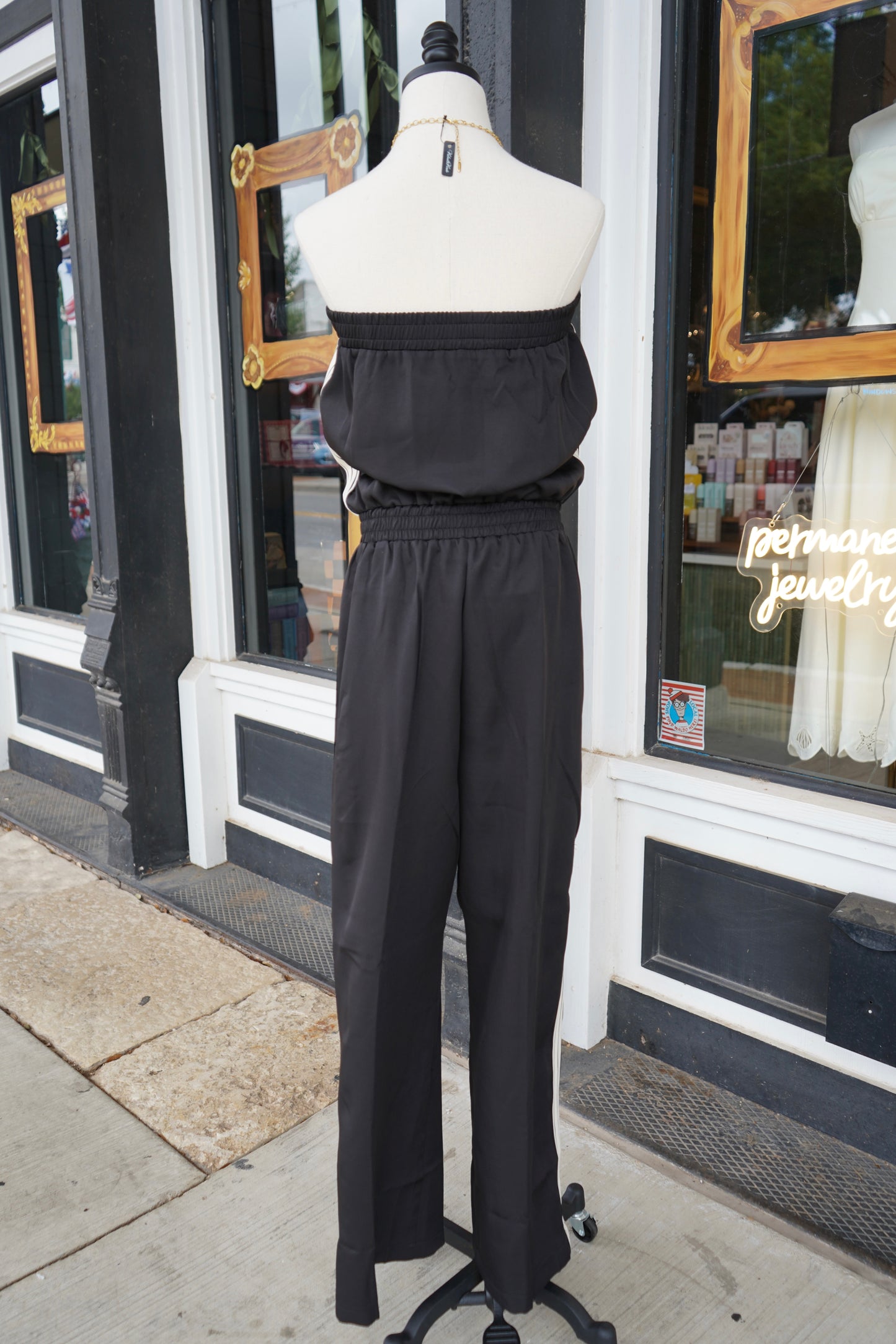 Tori Track Stripe Jumpsuit
