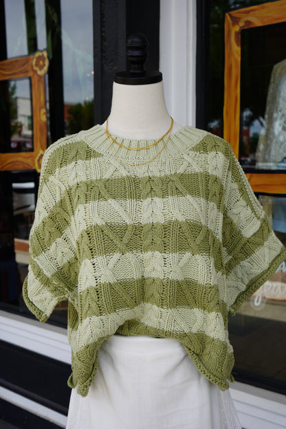 Lennie Stripe Short Sleeve Sweater