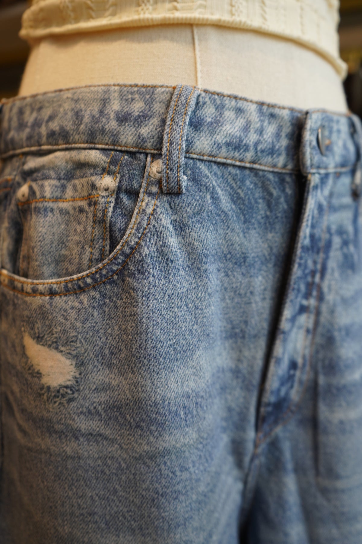 Kallie Faux Denim Sweatpants