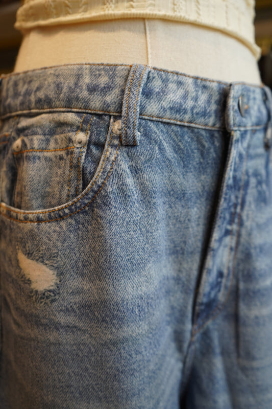 Kallie Faux Denim Sweatpants