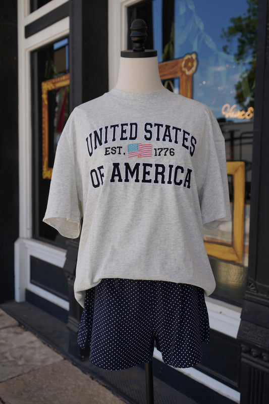 United States of America Embroidered Tee