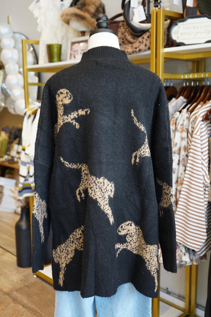 Hanna Cheetah Mockneck Sweater