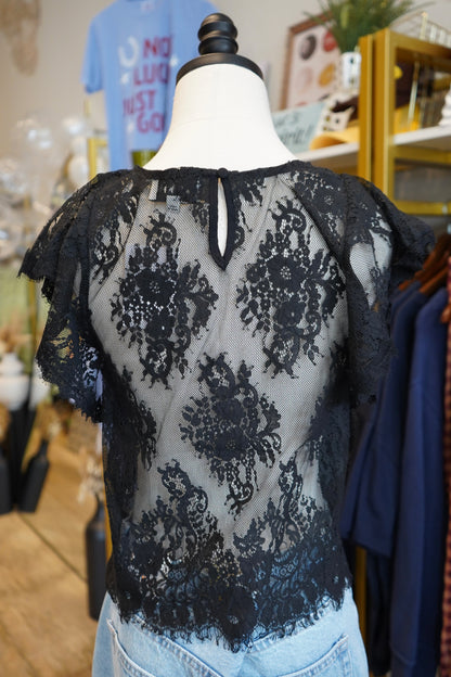 Adeline Lace Scalloped Top