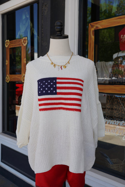 American Flag Sweater