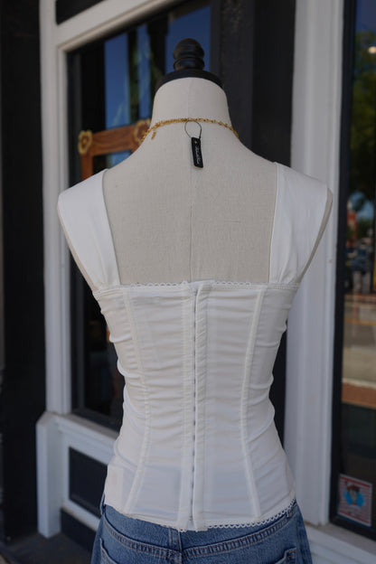Colleen Structured Square-Neck Top