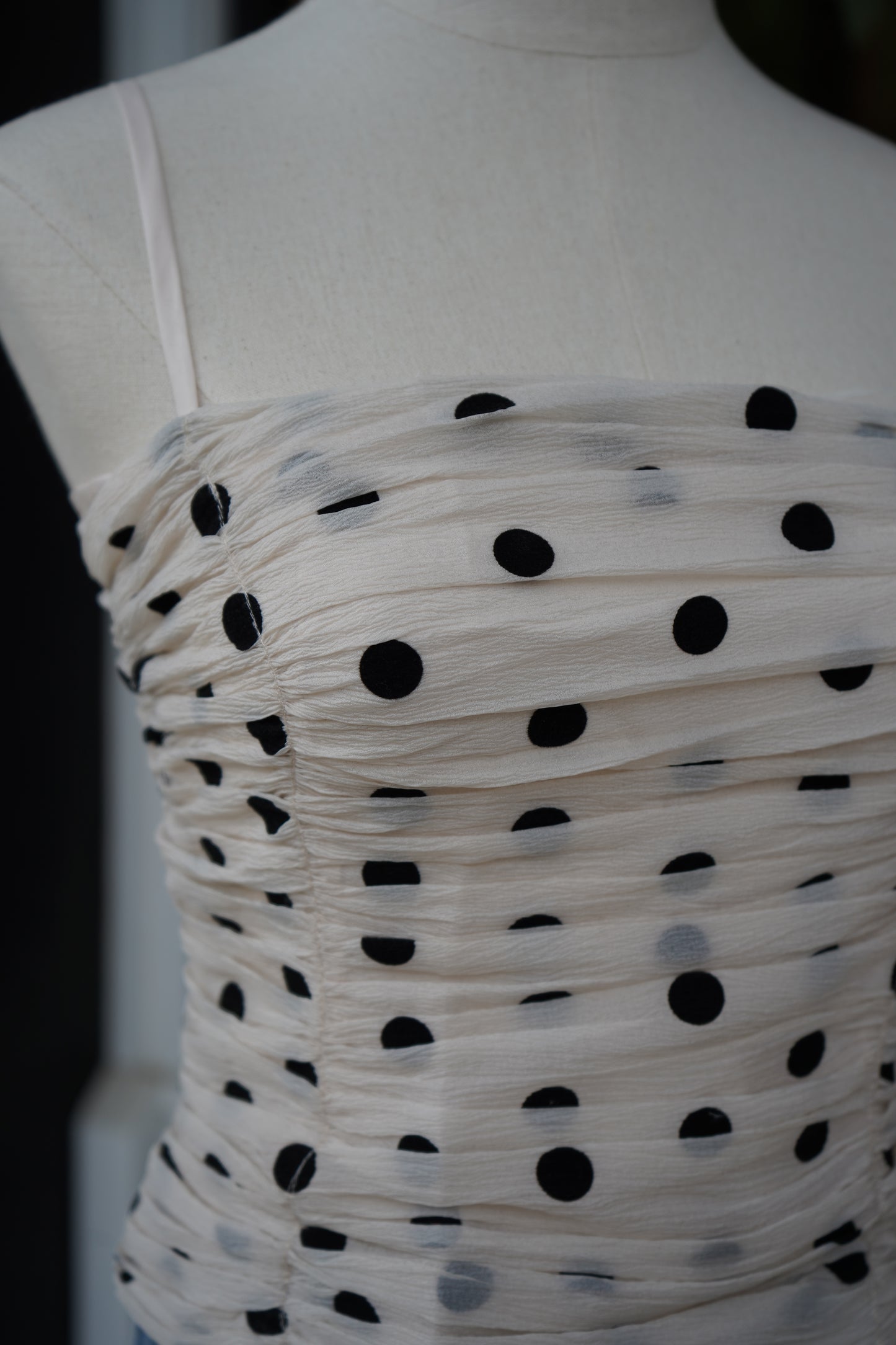Lucy Ruched Polka Dot Tank