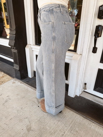 Brinn Textured Cuff Jeans