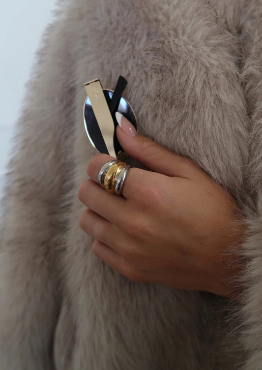 Mayci Mixed Metal Dome Ring | WATERPROOF JEWELRY