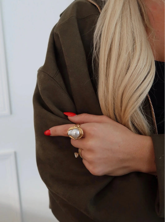 Carla Pearl Ring | WATERPROOF JEWELRY
