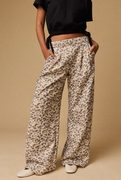 Savannah Wide Leg Leopard Pants