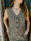 Arden Houndstooth Vest