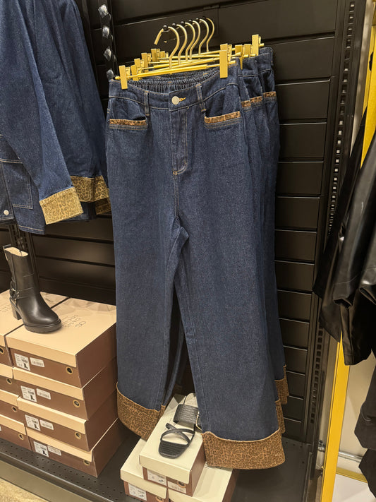 Britney Leopard Trim Jeans