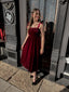 Merlot Velvet Midi Dress