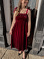 Merlot Velvet Midi Dress