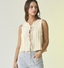 Jessa Pleated Tie Front Tank