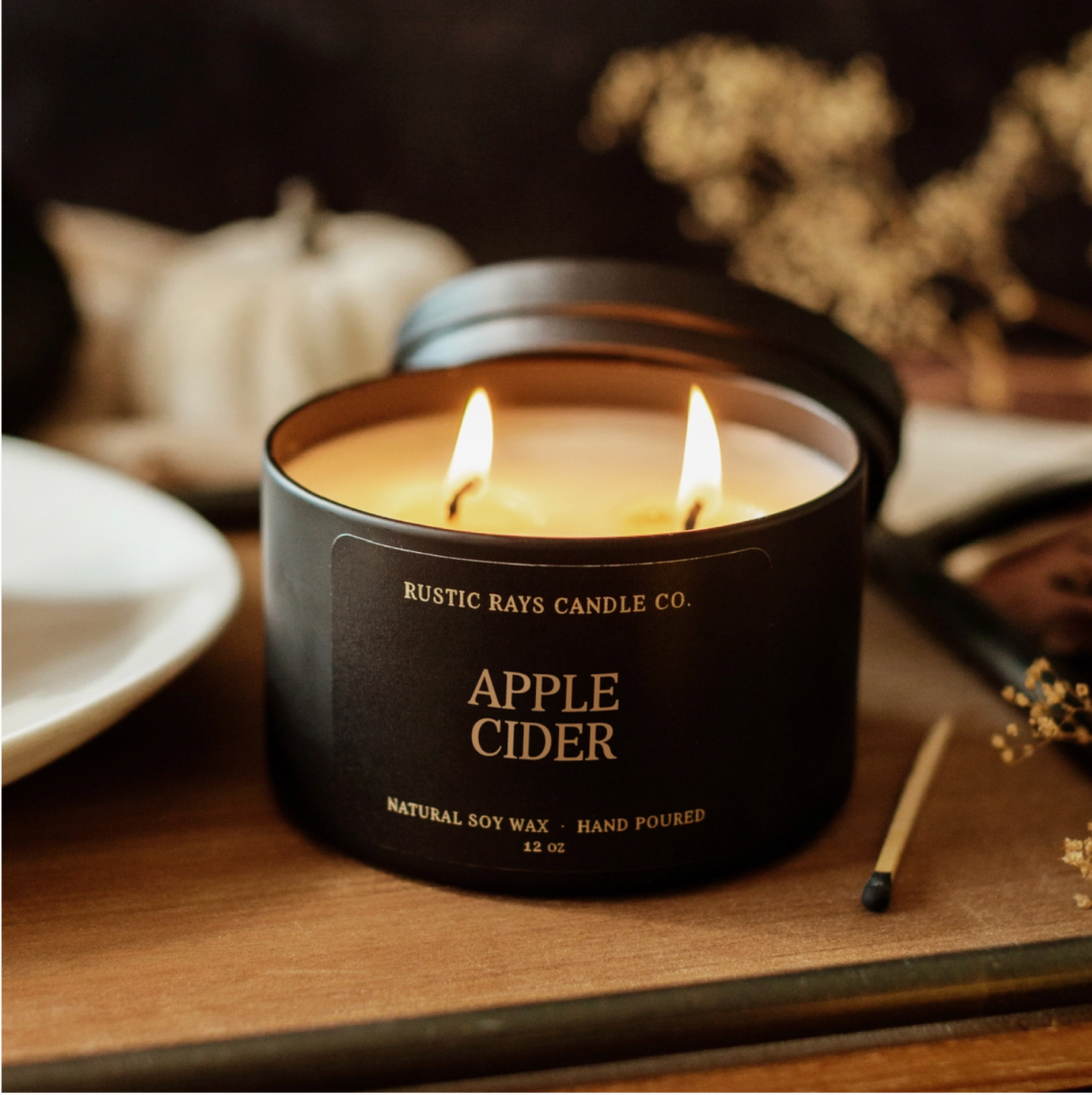 Rustic Rays Soy Candle - 12 oz Double Wick