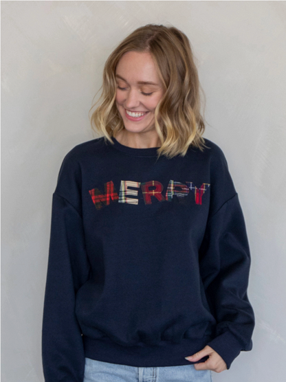 Merry Plaid Crewneck