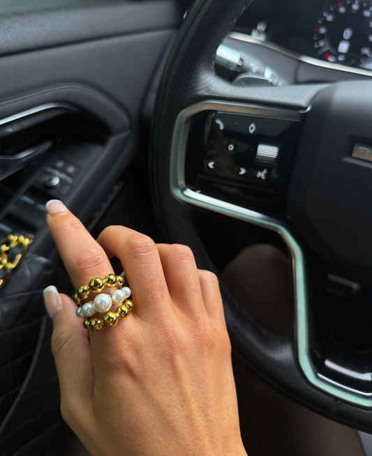 Emma Pearl Bubble Ring | WATERPROOF JEWELRY