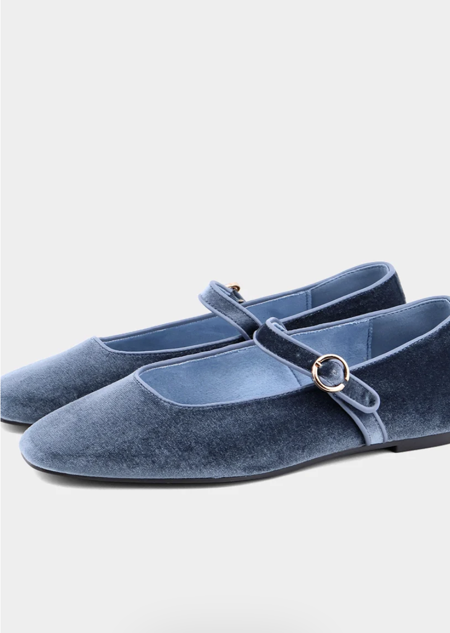 Birdie Velvet Flat