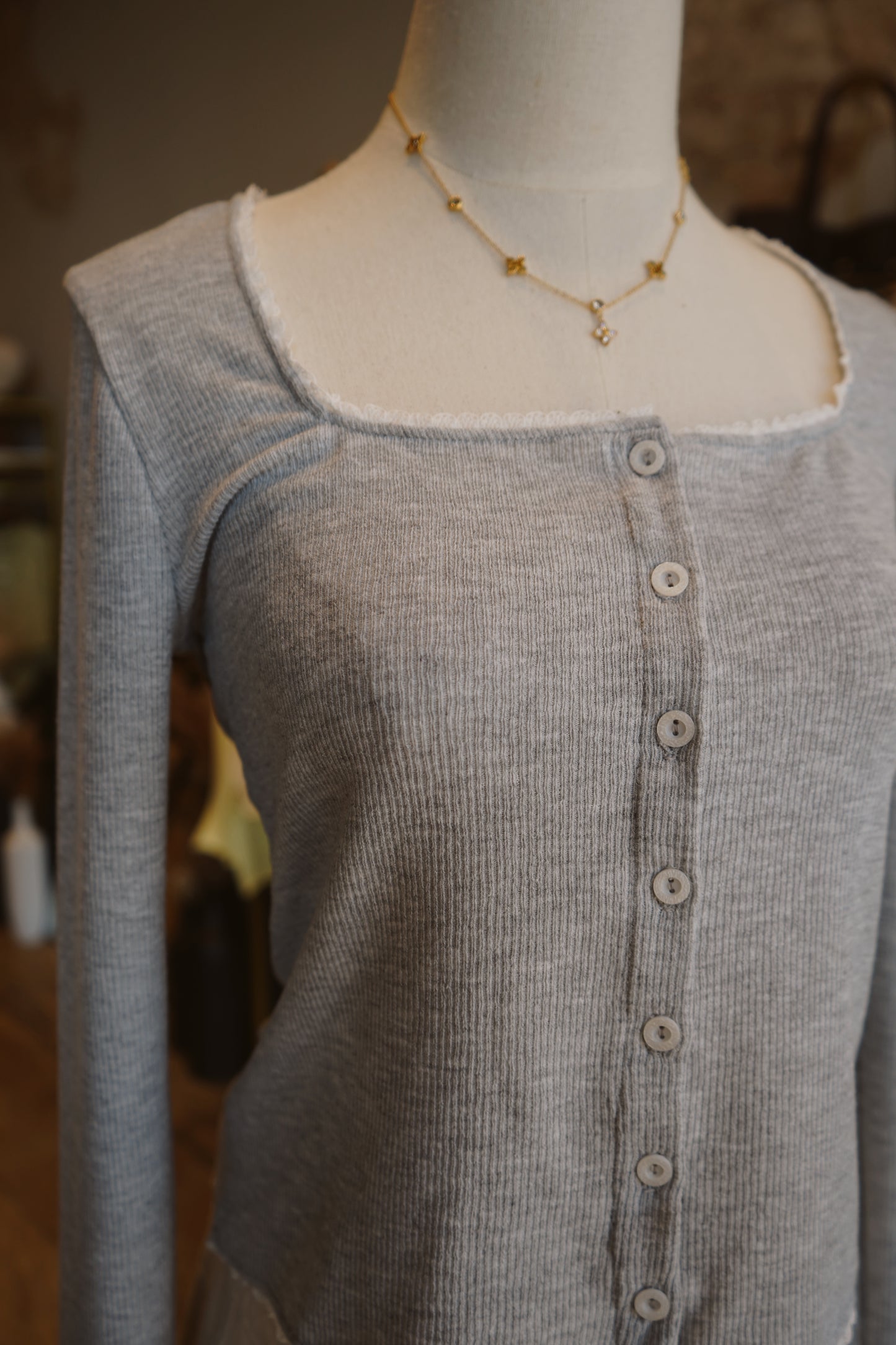 Bailey Lace Trim Long Sleeve