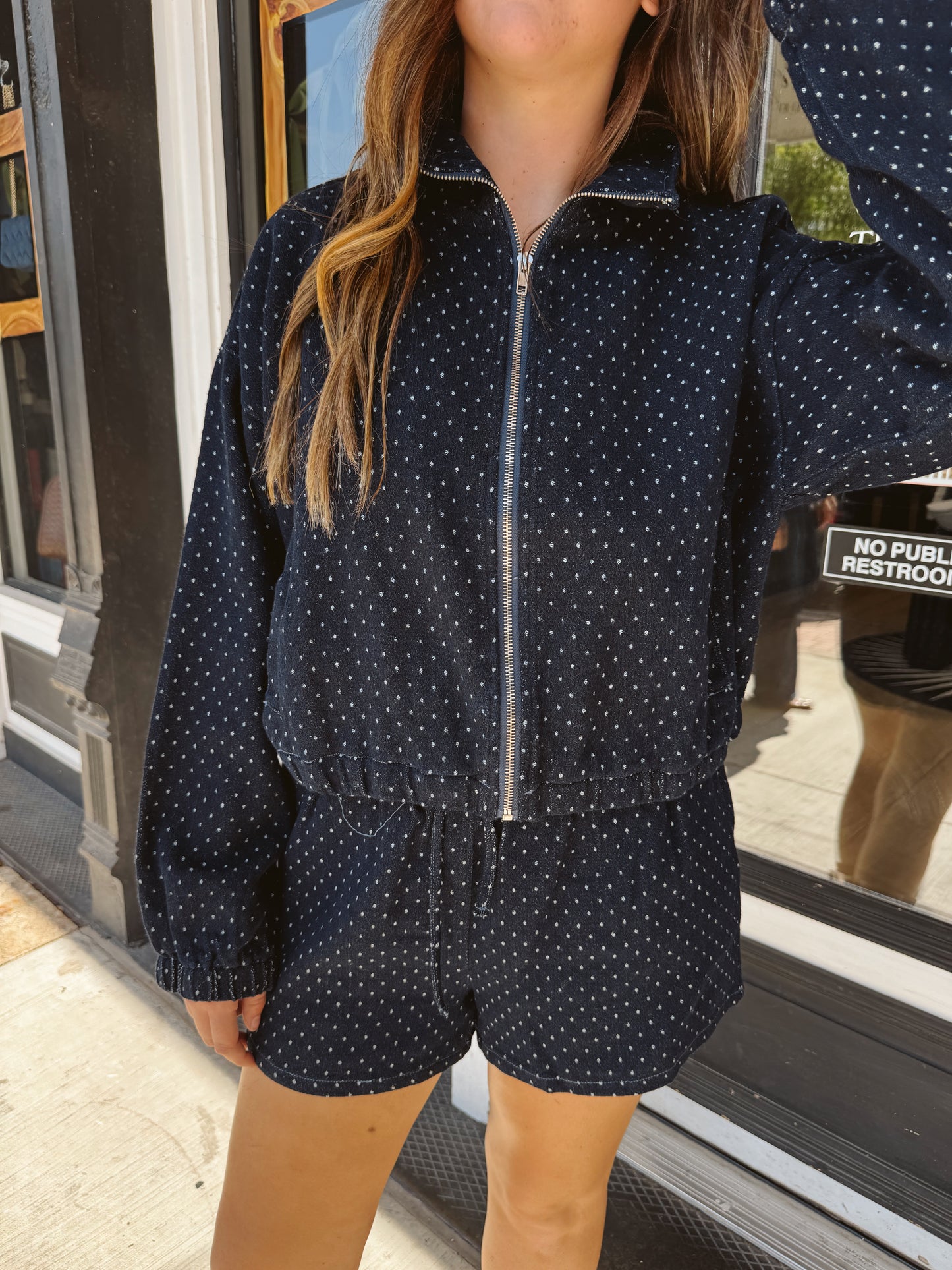 Poppy Polka Dot Denim Set