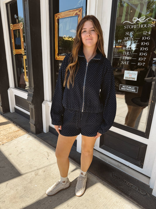 Poppy Polka Dot Denim Set