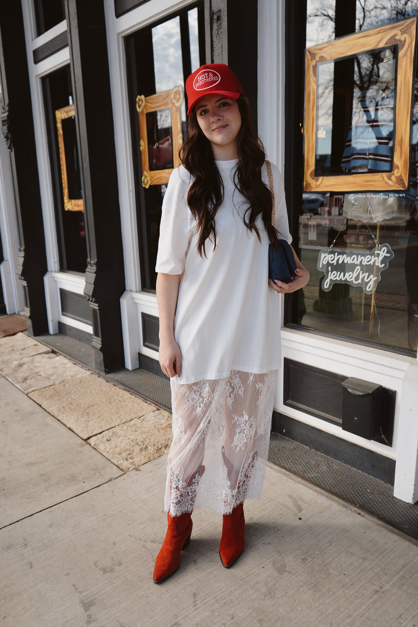 Stevie T-Shirt and Lace Dress