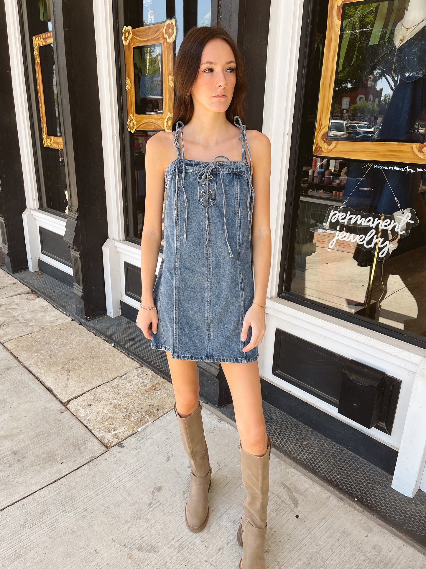 Caroline Denim Mini Dress