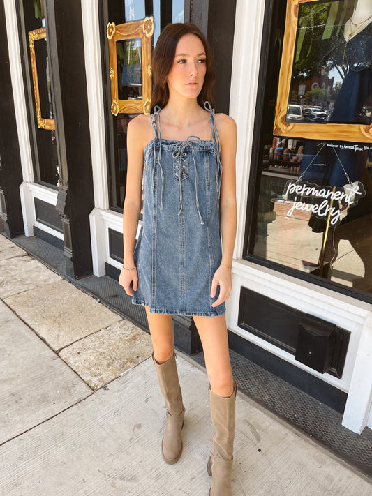 Caroline Denim Mini Dress