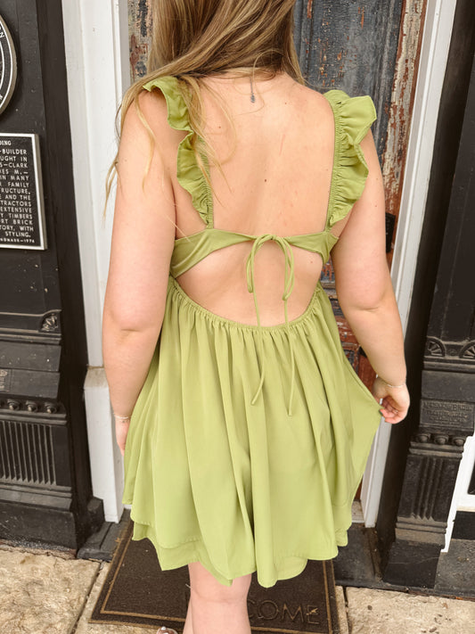 Rae Lime Mini Dress