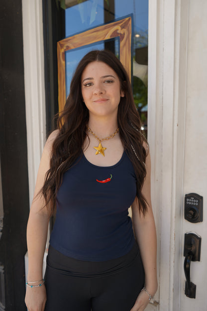 Hot Stuff Embroidered Tank