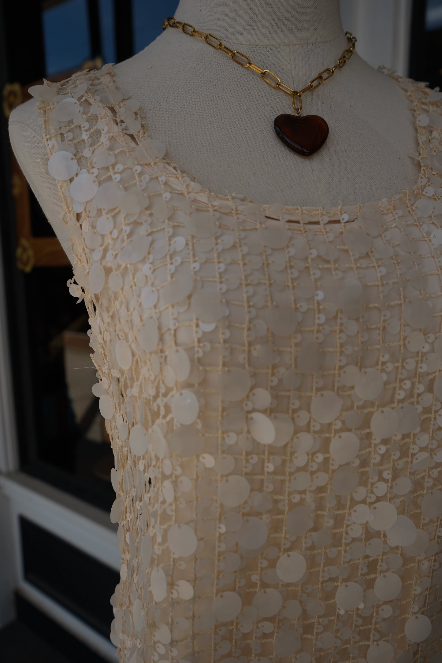 Lola Sequin Mesh Dress