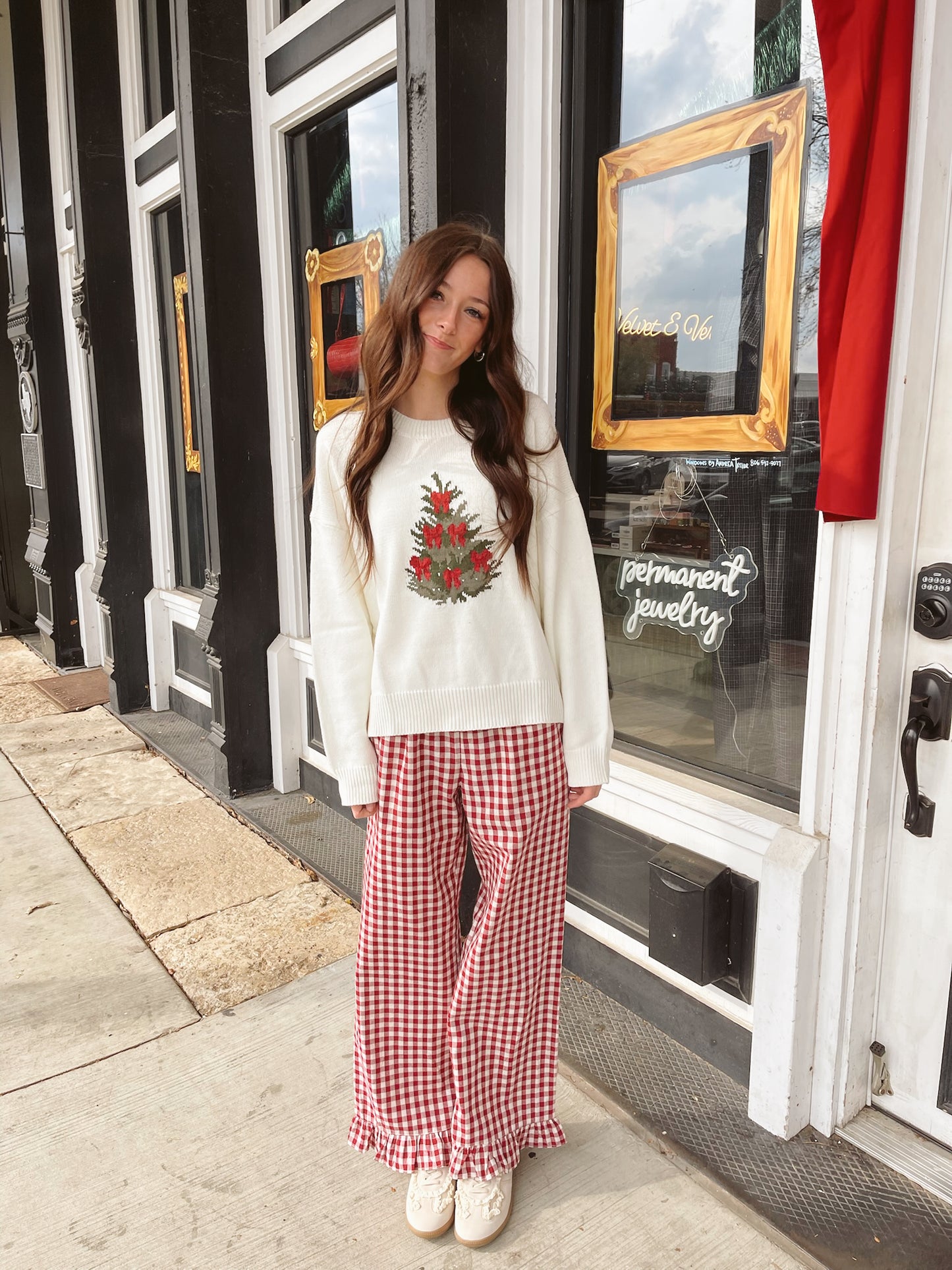 Holly Gingham Ruffle Pant