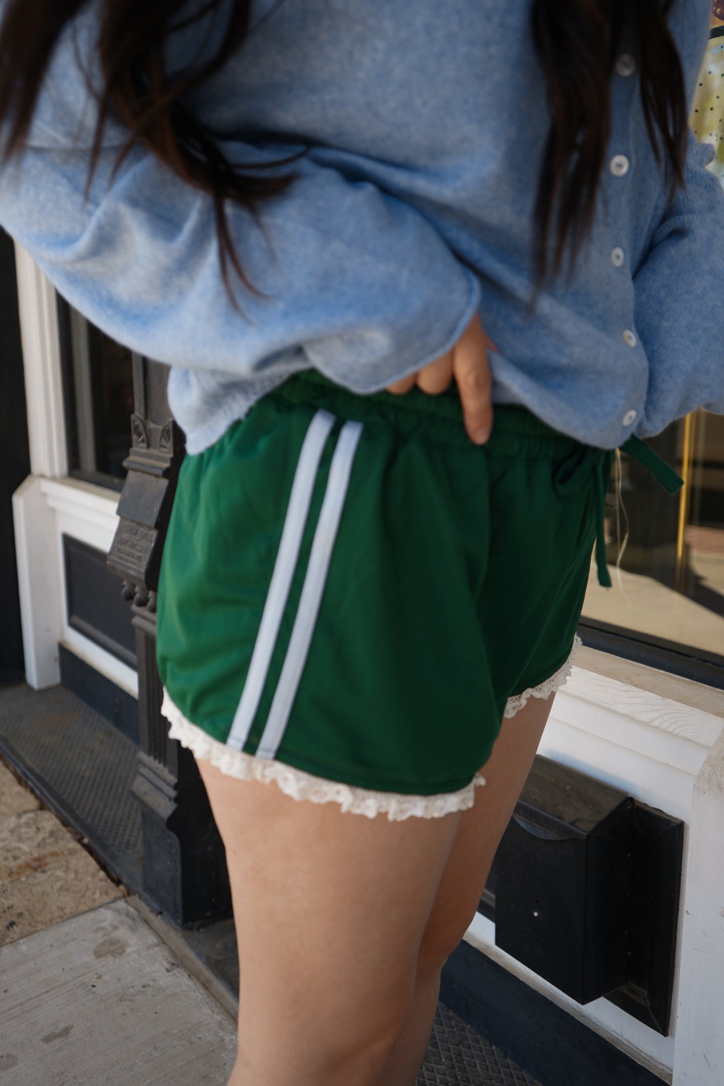 Lola Lace Trim Track Shorts