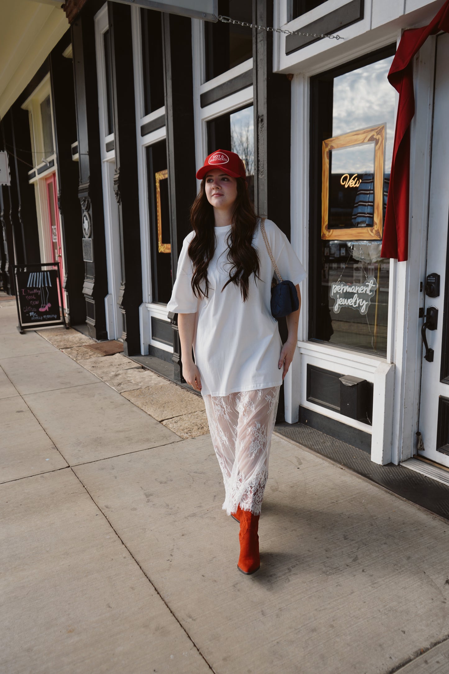 Stevie T-Shirt and Lace Dress