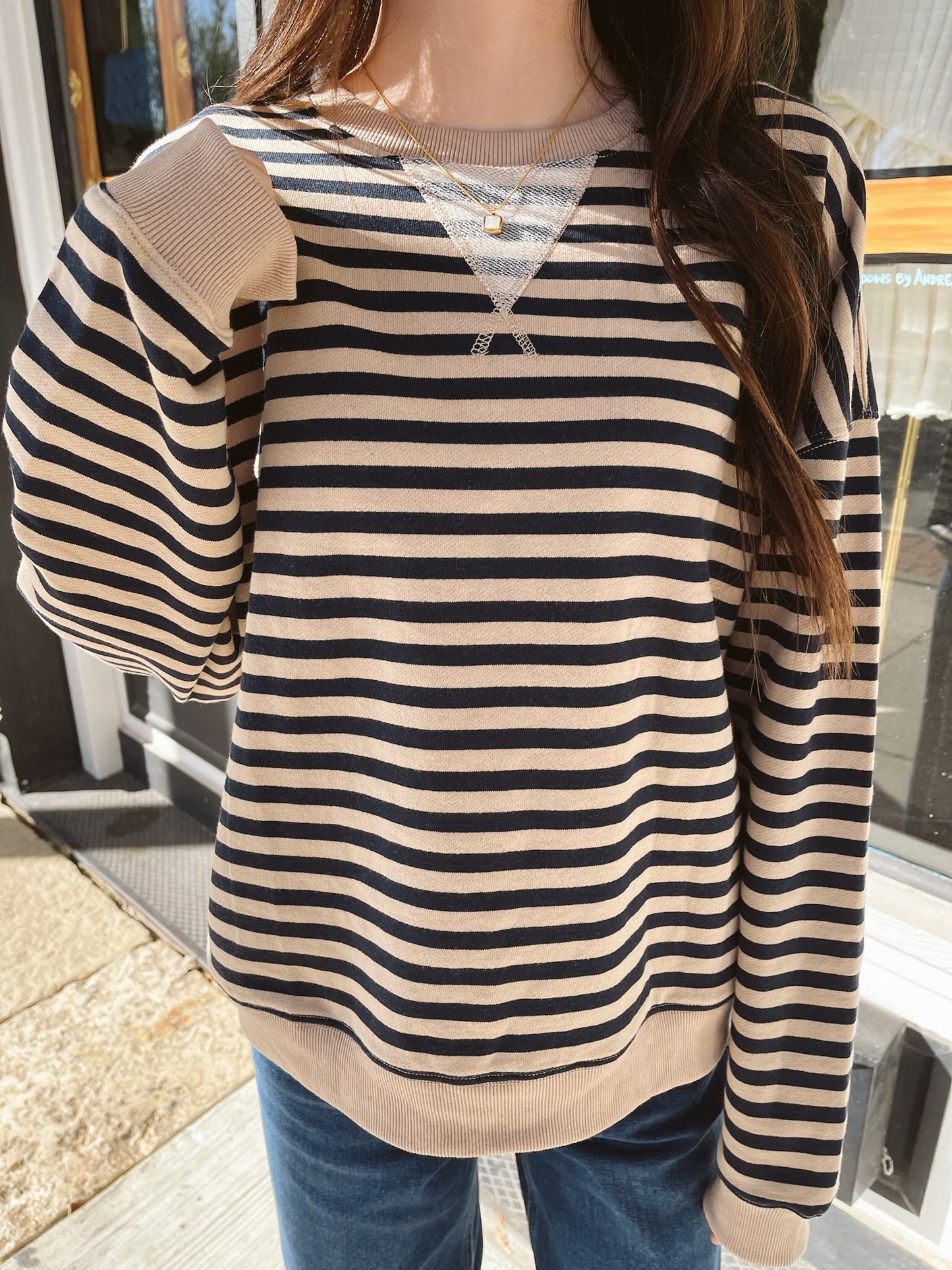 Jenna Striped Pullover