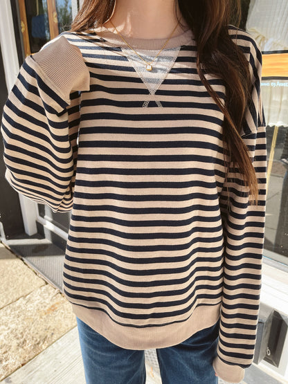 Jenna Striped Pullover