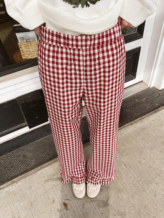 Holly Gingham Ruffle Pant