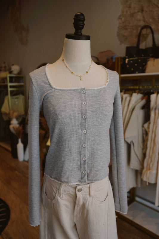 Bailey Lace Trim Long Sleeve