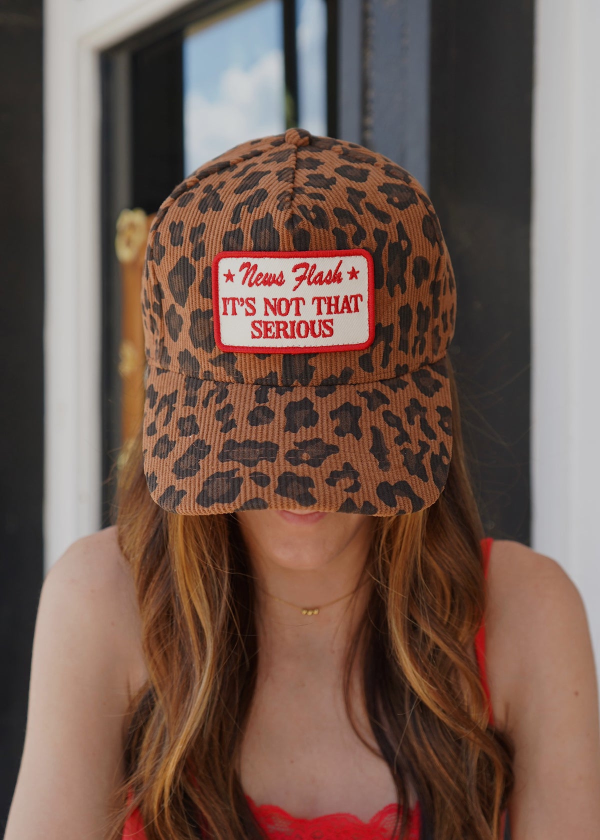 It’s Not That Serious | Leopard Corduroy Hat