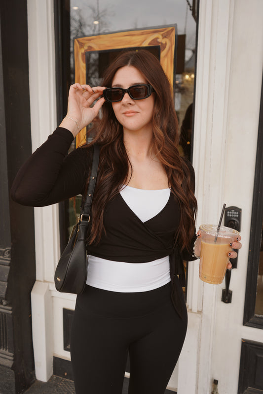 Chelsea Long Sleeve V-Neck Wrap Top