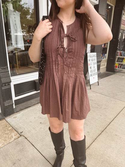 Ari Pleated Mini Dress
