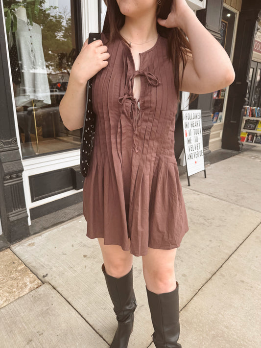 Ari Pleated Mini Dress