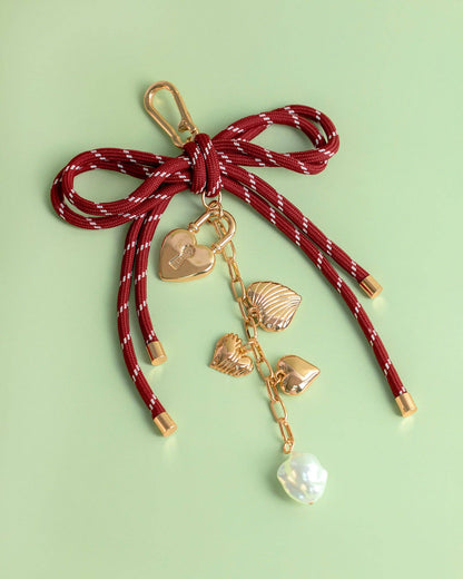 Rinna Heartlock Bow-Tied Bag Charm