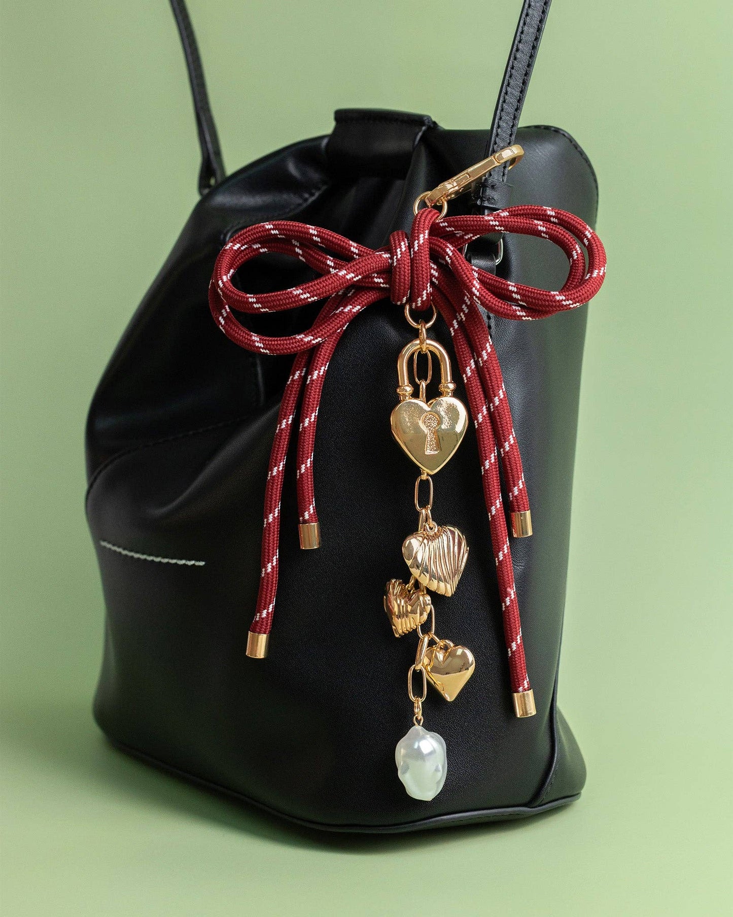 Rinna Heartlock Bow-Tied Bag Charm