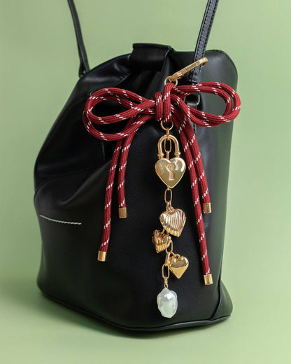 Rinna Heartlock Bow-Tied Bag Charm