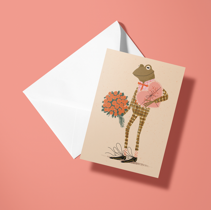 Handsome Frog Valentine Card